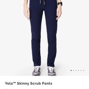 Figs Yola skinny scrub pants Navy XS worn once